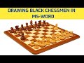 How to draw black chessmen in msword msword chess chessmen mswordshortcuts