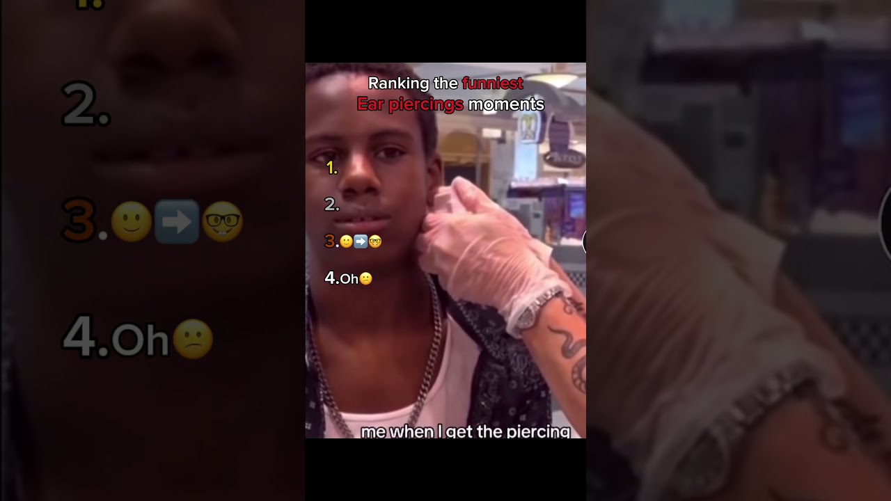 Ranking The Funniest Ear Piercings Moments Watch Till End Funny Shorts Viral