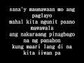 can't be with you tonight(tagalog version) with lyrics on sreen