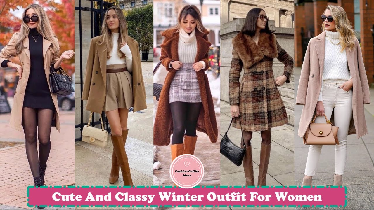 Cute And Classy Winter Outfit For Women, Winter Fashion