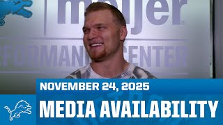 Detroit Lions players Aidan Hutchinson and Tate Ratledge meet with the media | November 24, 2025