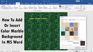 How To Add Or Insert Colour Marble Background In Ms Word screenshot 1