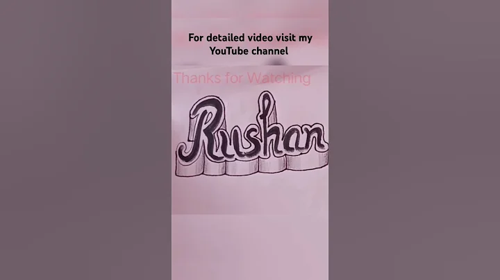 3D calligraphy art name Rushan #shorts