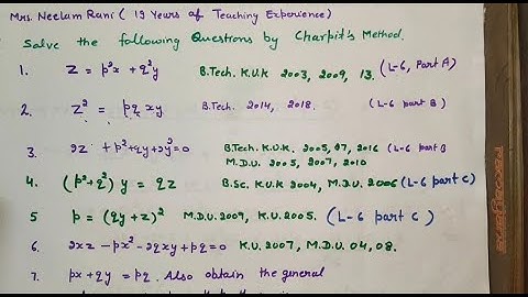lecture6:part(C)   Charpit