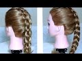 Box (Four-Sided) French Braid / 3- strand 3D Braid Tutorial