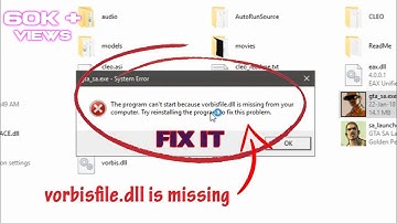 [Hindi ]GTA San Andreas Error Fix | Vorbisfile.dll missing Fixed | SKL