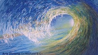 Como Dibujar Una Ola De Mar En Movimiento Arte Divierte Youtube