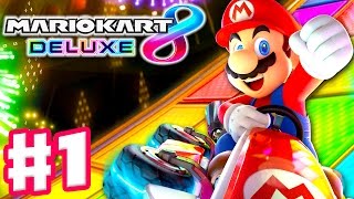 Mario Kart 8 Deluxe - Gameplay Walkthrough Part 1 - Mushroom Cup 50cc 100cc! (Nintendo Switch)