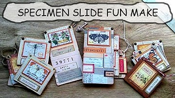 Botanical Specimen slides kit TUTORIAL. VINTAGE style for Junk Journals EPHEMERA, Embellishments