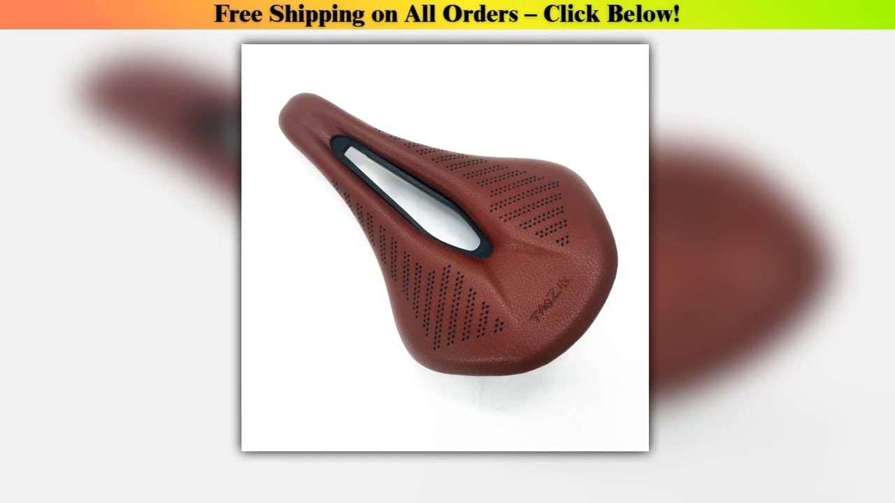 New bicycle seat MTB Road Bike Saddles PU Retro Brown Ultralight Breathable Comfortable Seat Cushio