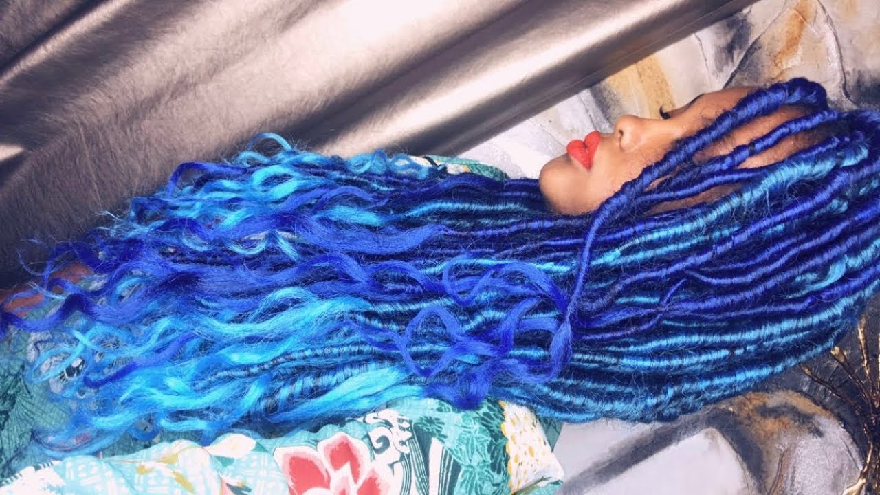 96 inch dark blue braiding hair crochet - wide 7