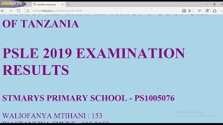 matokeo ya Darasa la saba 2019 St Mary's International School Mbeya Campus