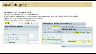 01 SAP ABAP Debugging Introduction and how to enter_into_debugging_mode | SAP ABAP Debugging
