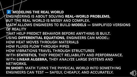 The Role of Mathematics in Engineering