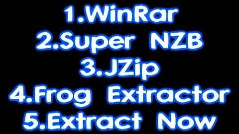 Extractors for rar files...
