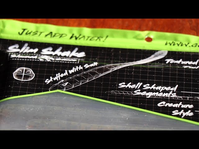 Googan Baits Slim Shake Worm 6.5" - Okeechobee Craw Soft Plastic Fishing Bait