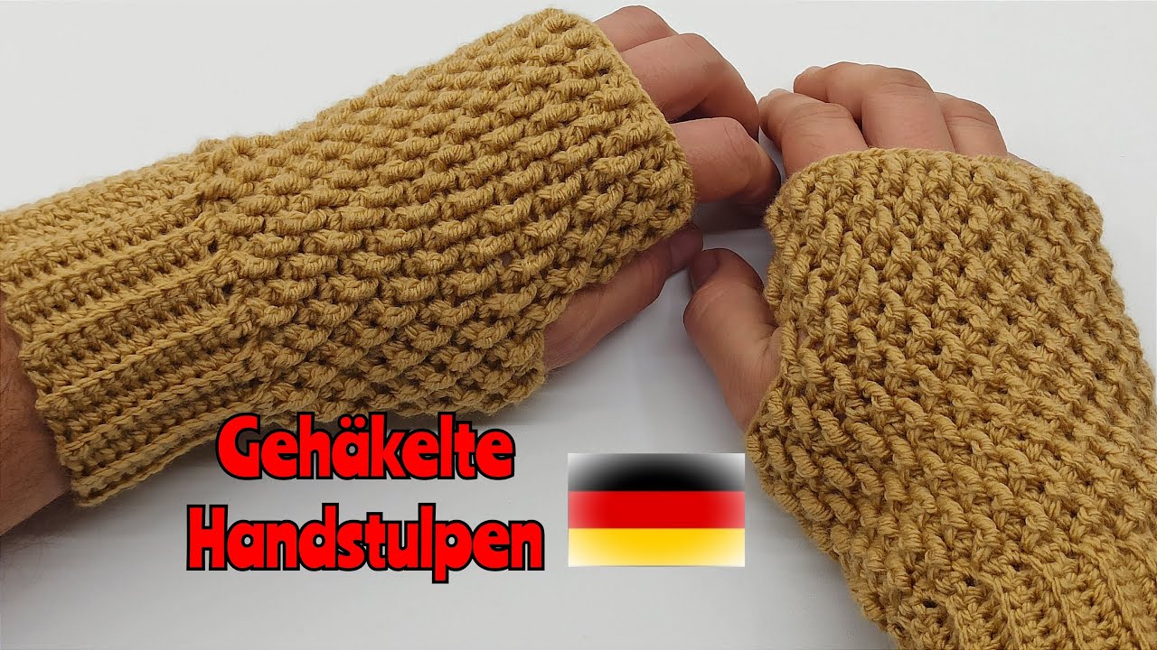 Einfache Handstulpen häkeln - auch für Anfänger