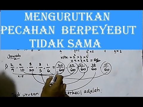 Cara Cepat Mengurutkan Pecahan Berpeyebut Tidak Sama Matematika