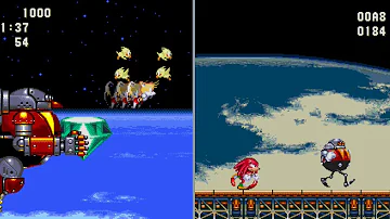 Knuckles in Death Egg & Doomsday Zone. Tails in Doomsday zone: Sonic 3 & Knuckles (Sonic Origins)