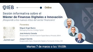 Sesión informativa sobre el Máster en Finanzas Digitales e Innovación