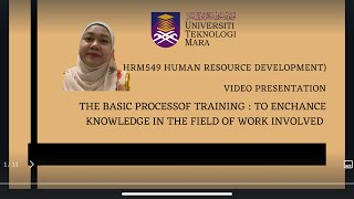 Video Presentation HRM549 Human Resources Development