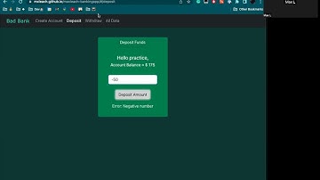 Front End Banking Application Video Submission