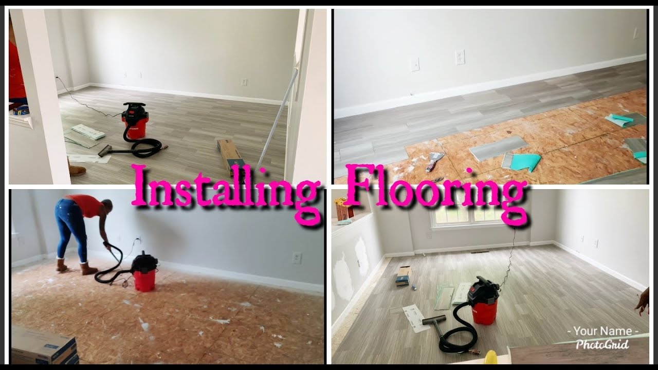 HOW TO INSTALL LUXURY VINYL FLOORING EASY MY FIXER UPPER YouTube