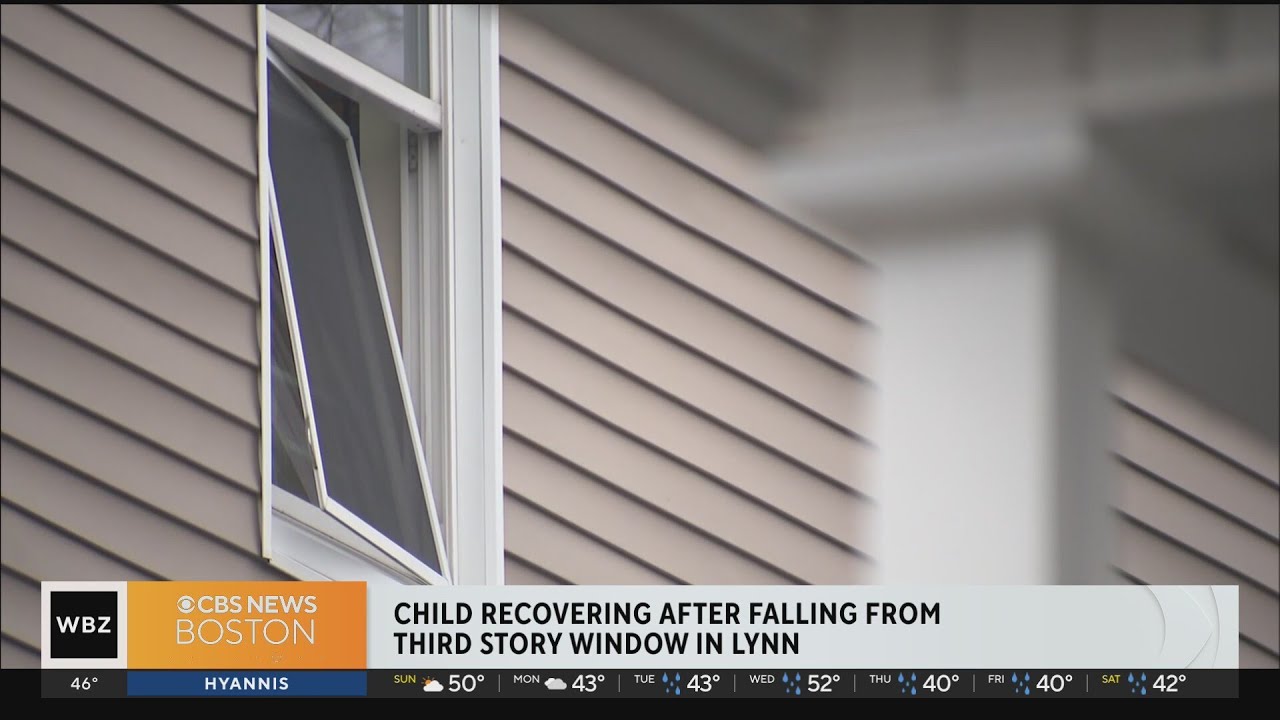 Lynn child falls from third story window - YouTube