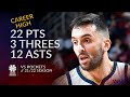 Facundo Campazzo 22 pts 3 threes 12 asts vs Rockets 21/22 season