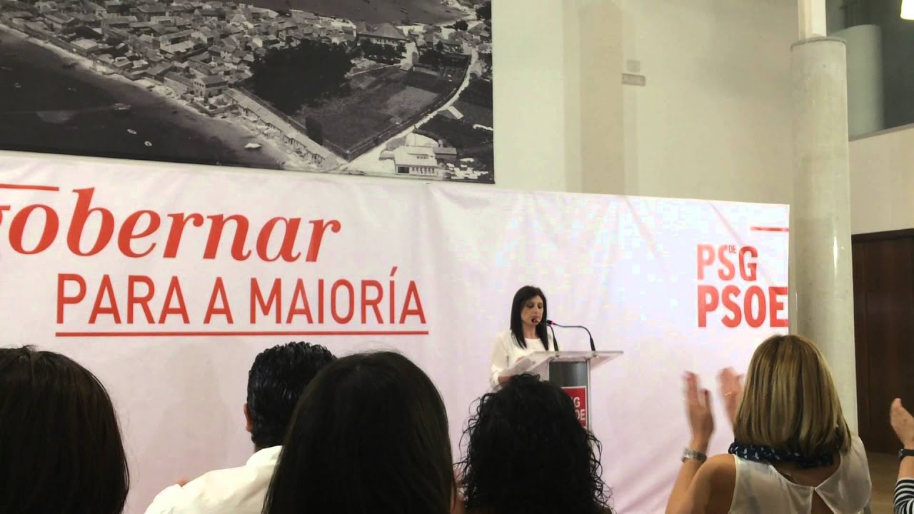 Mitin dos Socialistas de Cambados con Pilar Cancela e Fátima Abal