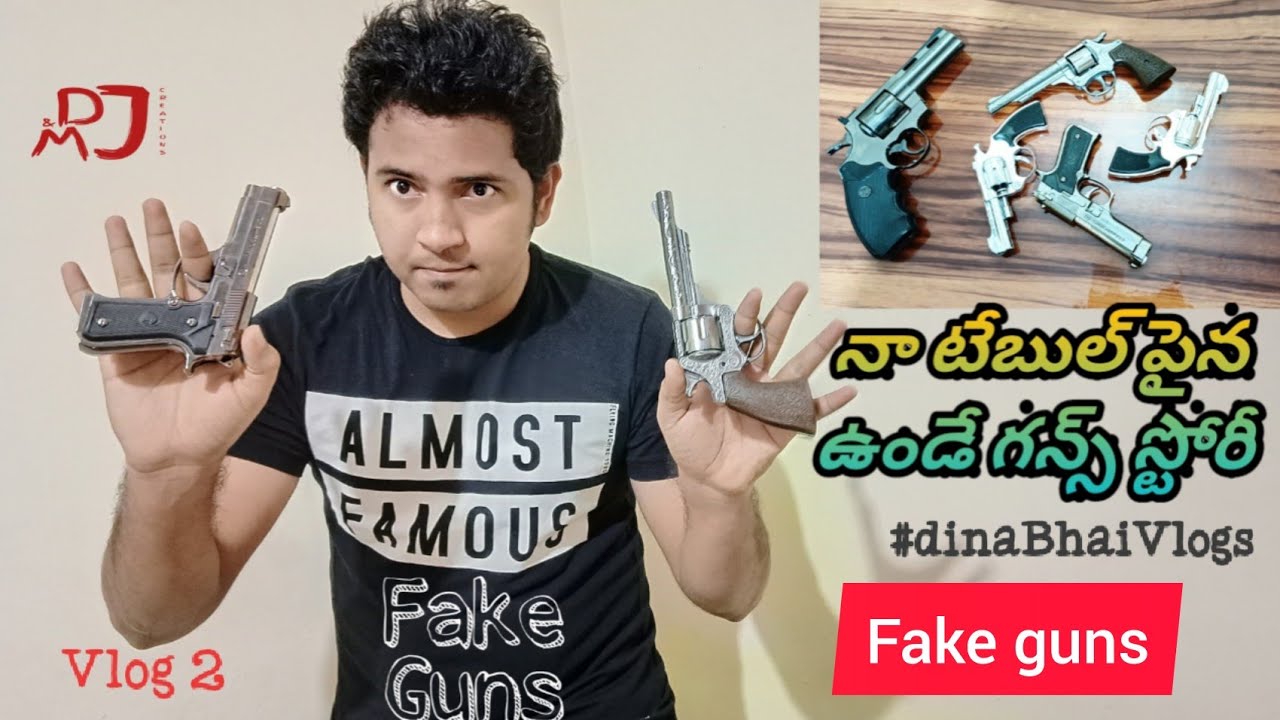My fake guns collection story 😇 soft guns duplicate guns Telugu gun