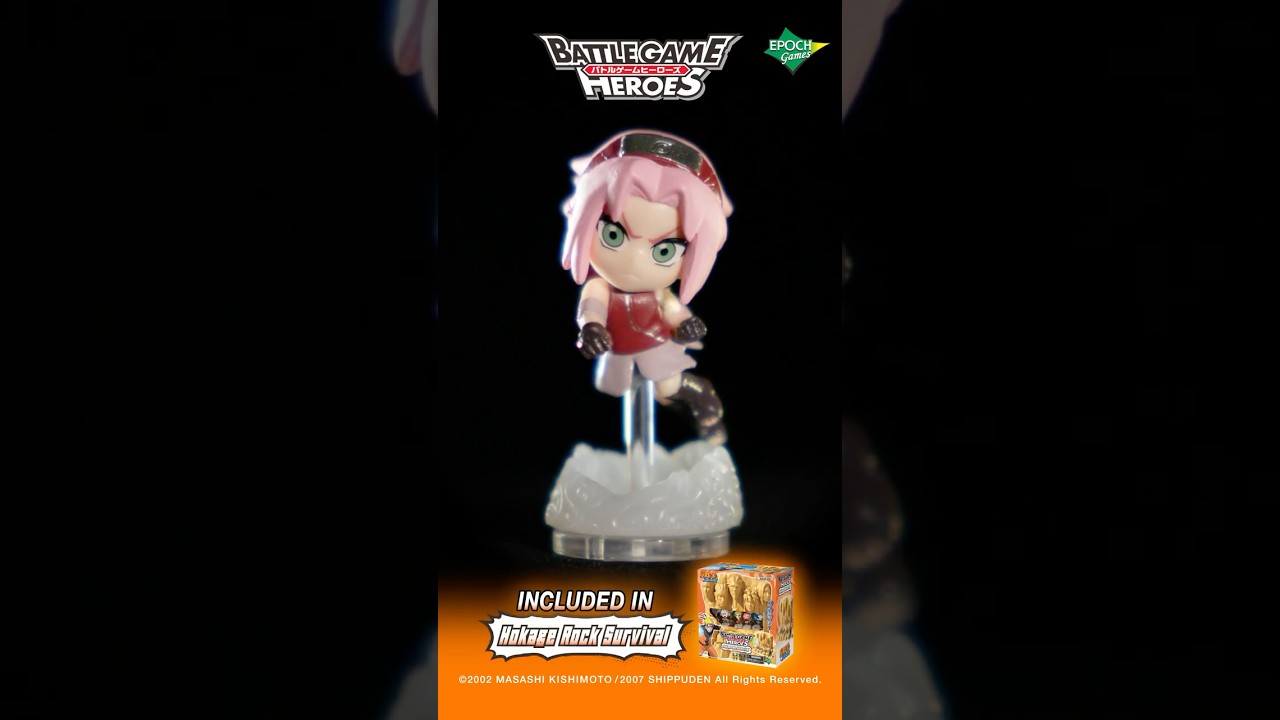 Epoch Games | Sakura Haruno figure‼ Play and Collect! BATTLE GAME HEROES NARUTO SHIPPUDEN series!
