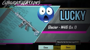 I Got M416 glacier After 4 year  🥵🥵😈💯🤲 #pubg  #pubgmobile #glacier #lucky