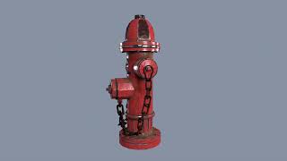 Fire Hydrant Turntable with wireframe