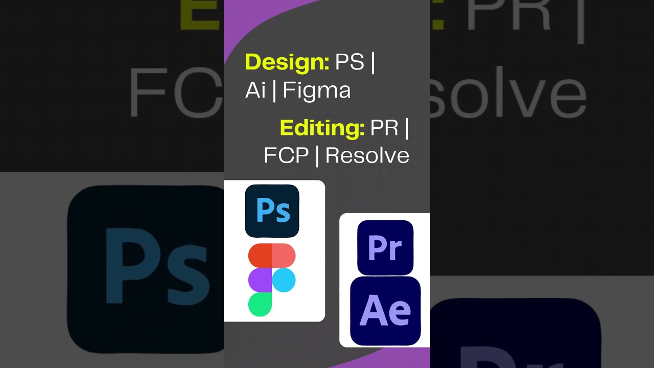 Graphic design and video editing comparison showing tools and career options