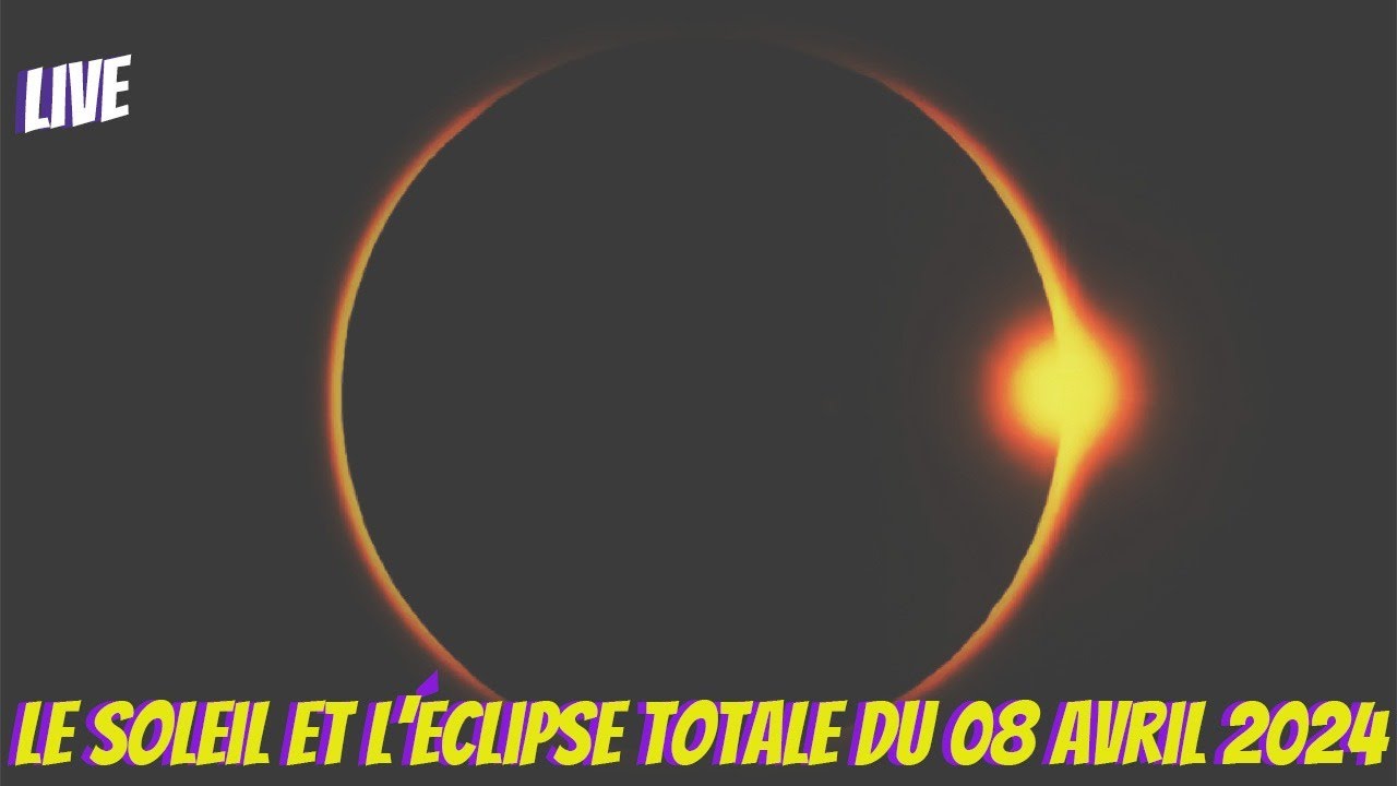 Le soleil et lclipse totale du 08 avril 2024