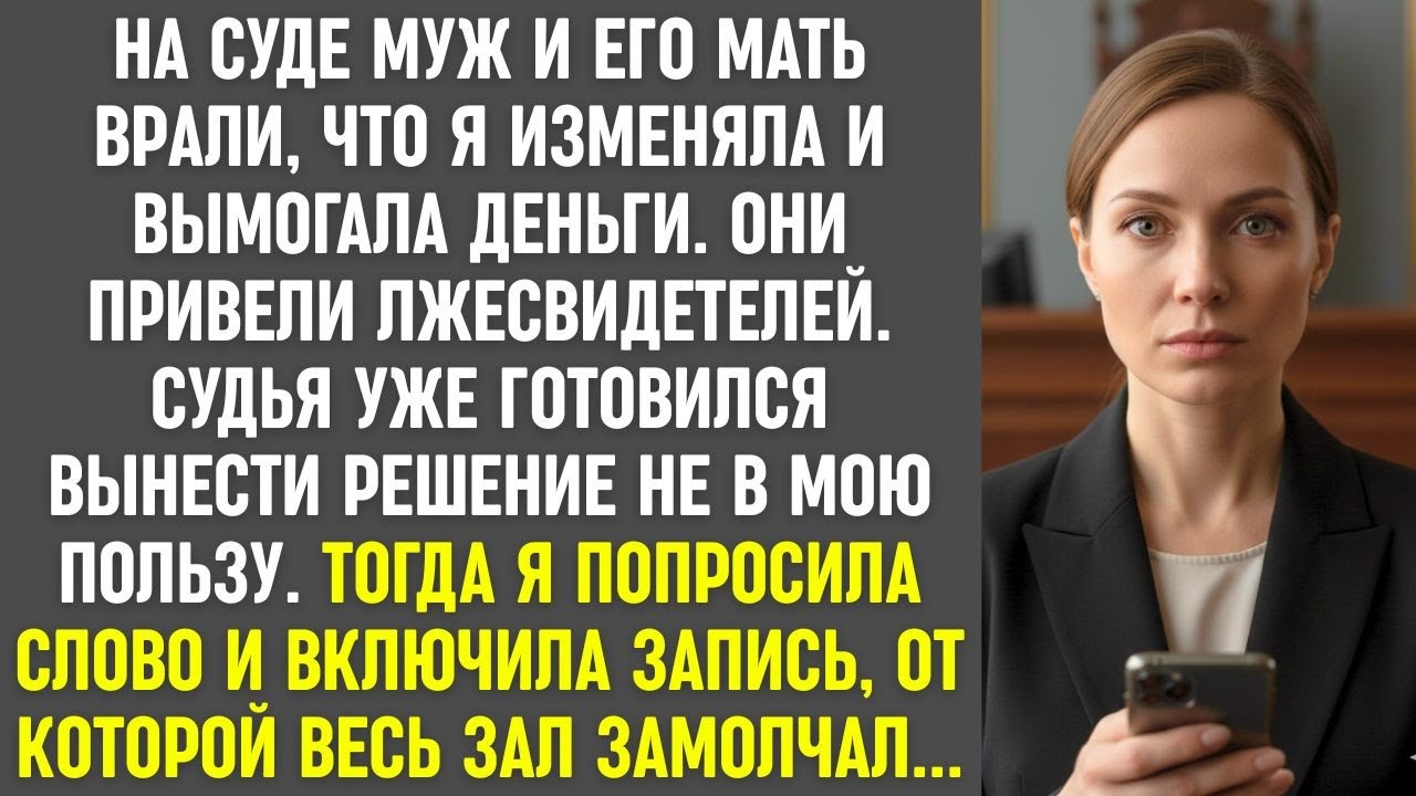 На суде муж и свекровь врали. Судья почти поверил им — пока я не включила одну запись…