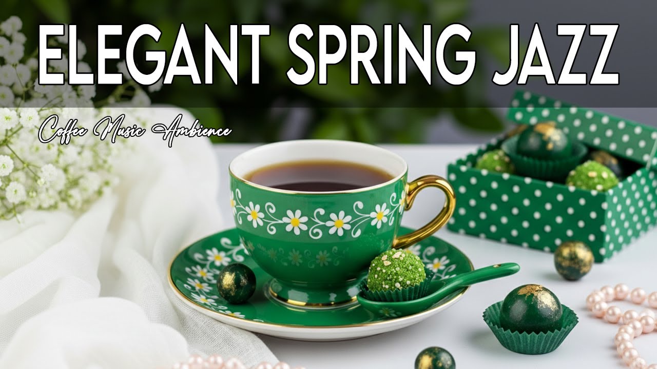 Elegant Spring Coffee Jazz ☕ Soft Café Ambience & Bossa Nova Instrumental for Focus, Study & Relax