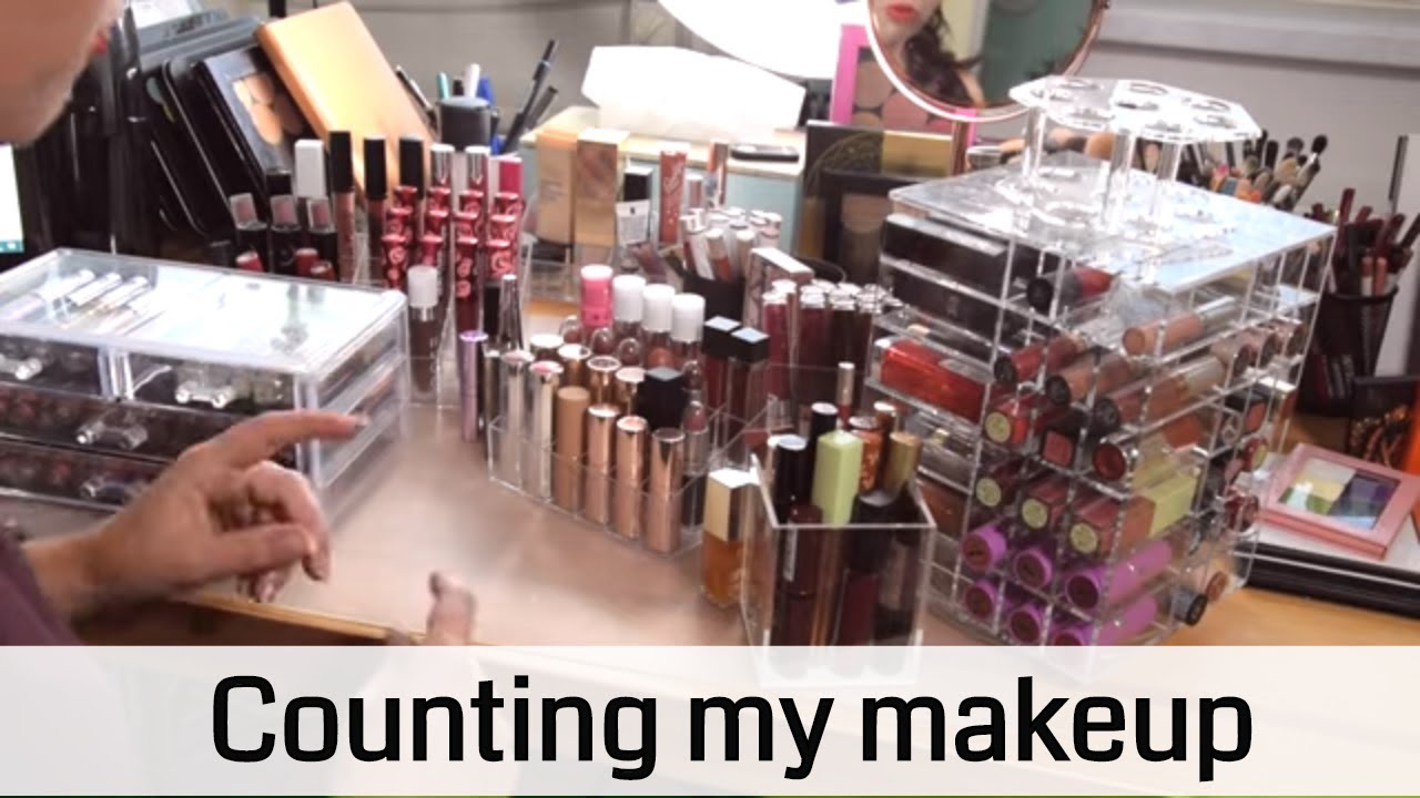 Makeup inventory 2019 - counting my makeup - YouTube