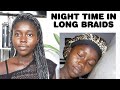 HOW TO TAKE CARE OF YOUR BOX BRAIDS // HOW TO SLEEP COMFORTABLY WITH LONG BOX BRAIDS