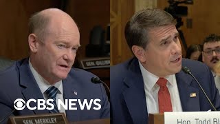 Sen. Coons asks Blanche if settlements from "anti-weaponization" fund will be made public