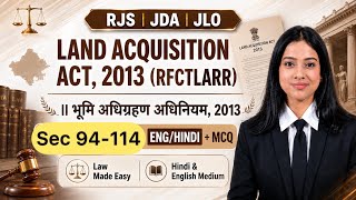 Sec 94-114 land acquisition act 2013 #jlo #rjs #law #judiciary #jda