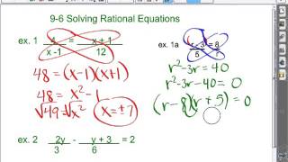 9 6 Solving Rational Equations