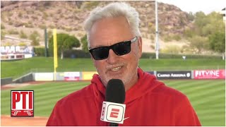 Los angeles angels manager joe maddon speaks on his fresh start with
the and their 2020 major league baseball season opener against houston
astros...