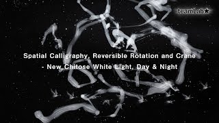 Spatial Calligraphy, Reversible Rotation and Crane - New Chitose White Light, Day & Night