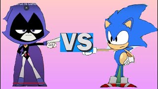 raven vs sonic - cartoon rap battles (teen titans go vs sonic)
