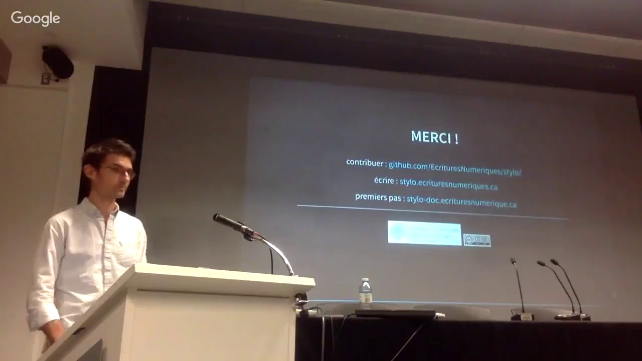 CRIHN 2018 : Nicolas Sauret : Stylo: un éditeur sémantique pour les humanités