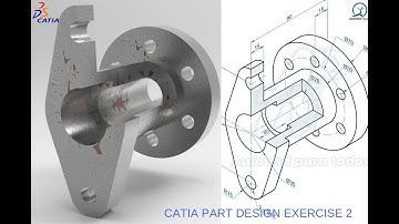 catia tutorials | catia part design exercise 2 |cadtech mahi