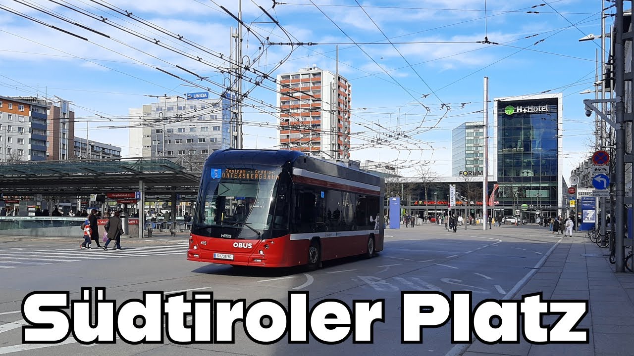 Trolleybuses in Salzburg | Südtiroler Platz - YouTube