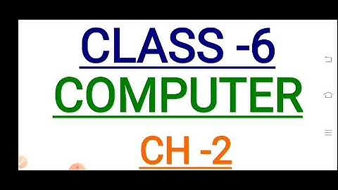 CLASS -6 COMPUTER CH -2 MORE ON MS WINDOWS 7 , PART -2